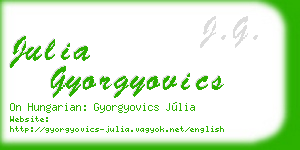 julia gyorgyovics business card